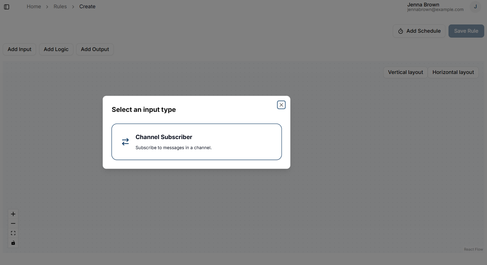 Input options
