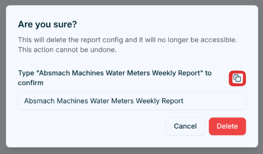 Delete Report